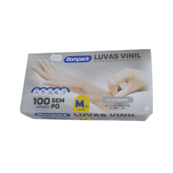 Luva Vinil Bompack M 