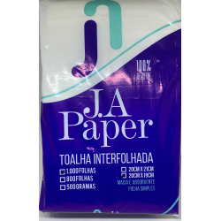 Papel Toalha JA 100% Celulose 1000 Folhas Papel Toalha JA 100% Celulose 1000 Folhas
