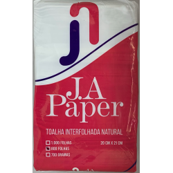 Papel Toalha JA Natural 800 folhas Papel Toalha JA Natural 800 folhas