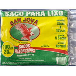 Saco p/ lixo 100 L 5 UN Saco p/ lixo 100 L 5 UN