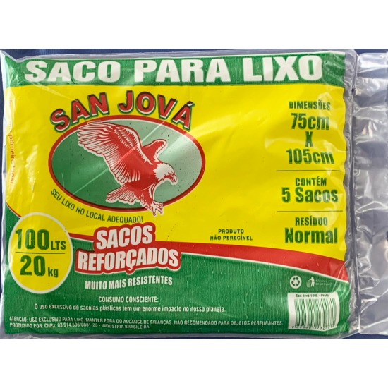 Saco p/ lixo 100 L 5 UN Saco p/ lixo 100 L 5 UN
