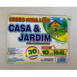 Saco de Lixo Casa e Jardim Leitoso Saco de Lixo Casa e Jardim Leitoso