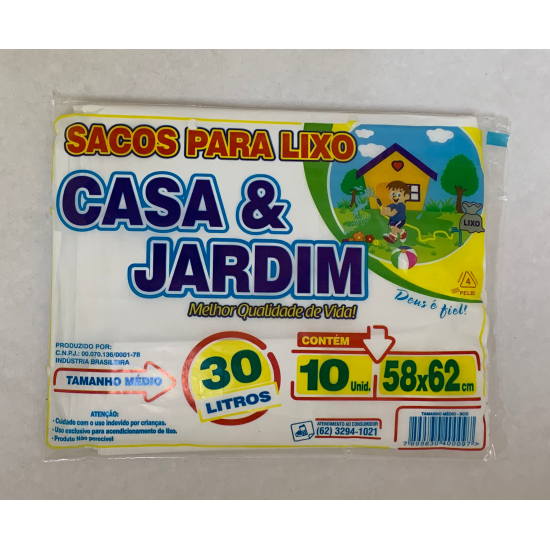 Saco de Lixo Casa e Jardim Leitoso